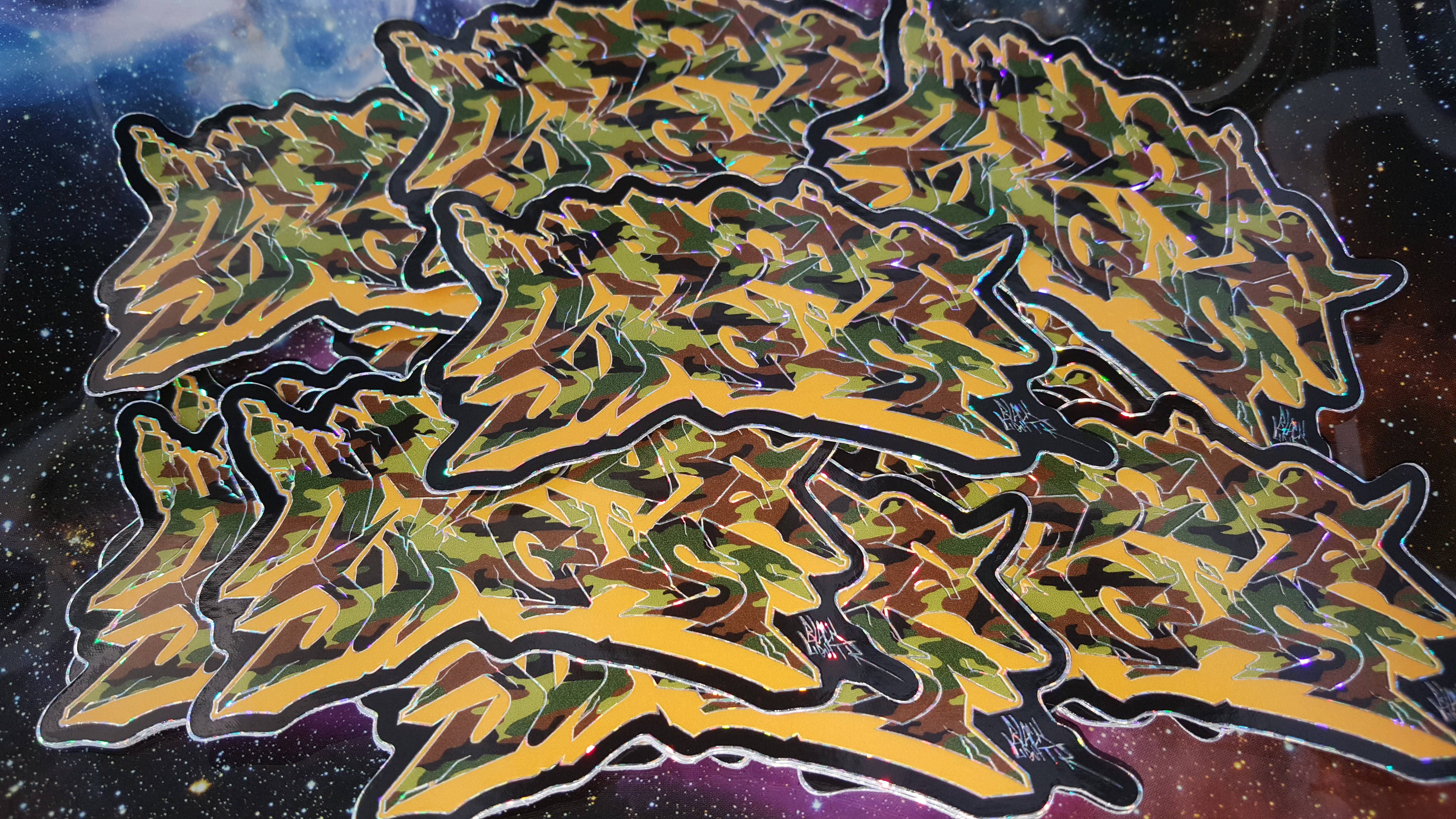 Camouflage Hardcore Junglist sticker by Black Light King