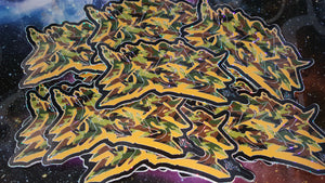 Camouflage Hardcore Junglist sticker by Black Light King