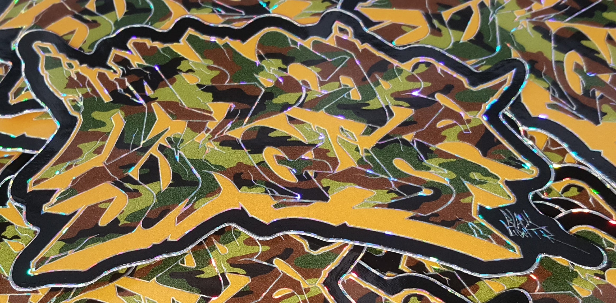 Camouflage Hardcore Junglist sticker by Black Light King